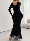 Devine Ruffled Surplice Long Sleeve Maxi Dress  