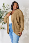 Basic Bae Full Size Ribbed Cocoon Cardigan  