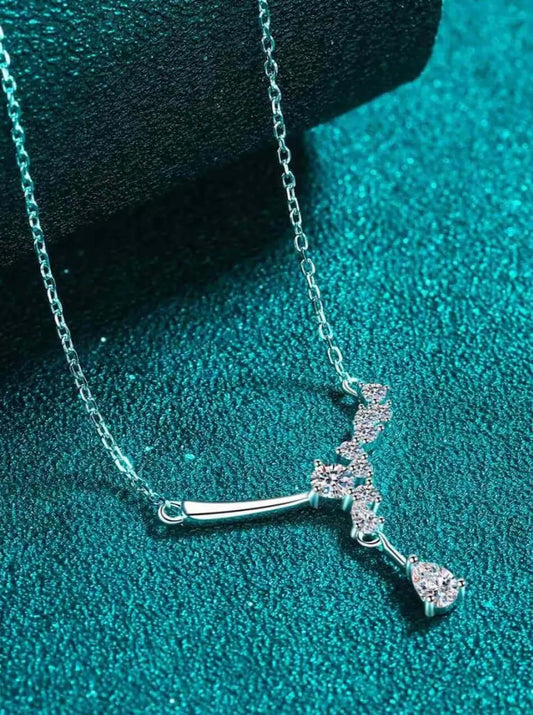 Sterling Silver Necklace: 1 Carat