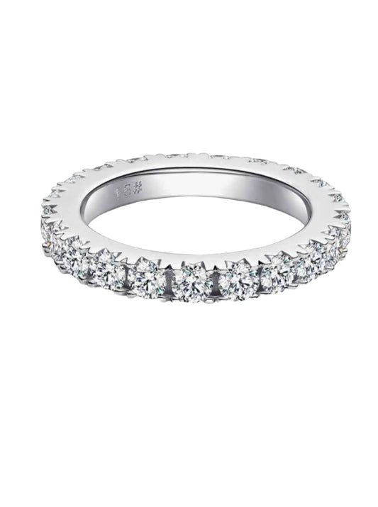 2.3 Carat Moissanite 925 Sterling Silver Eternity Ring for Gift