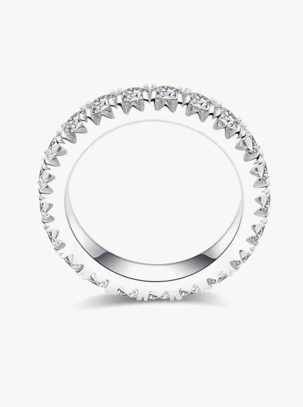 2.3 Carat Moissanite 925 Sterling Silver Eternity Ring for Gift