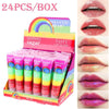 24pcs/lot Fruit Flavor Peel Off Liquid Lipstick Waterproof Long Lasting Lip Gloss