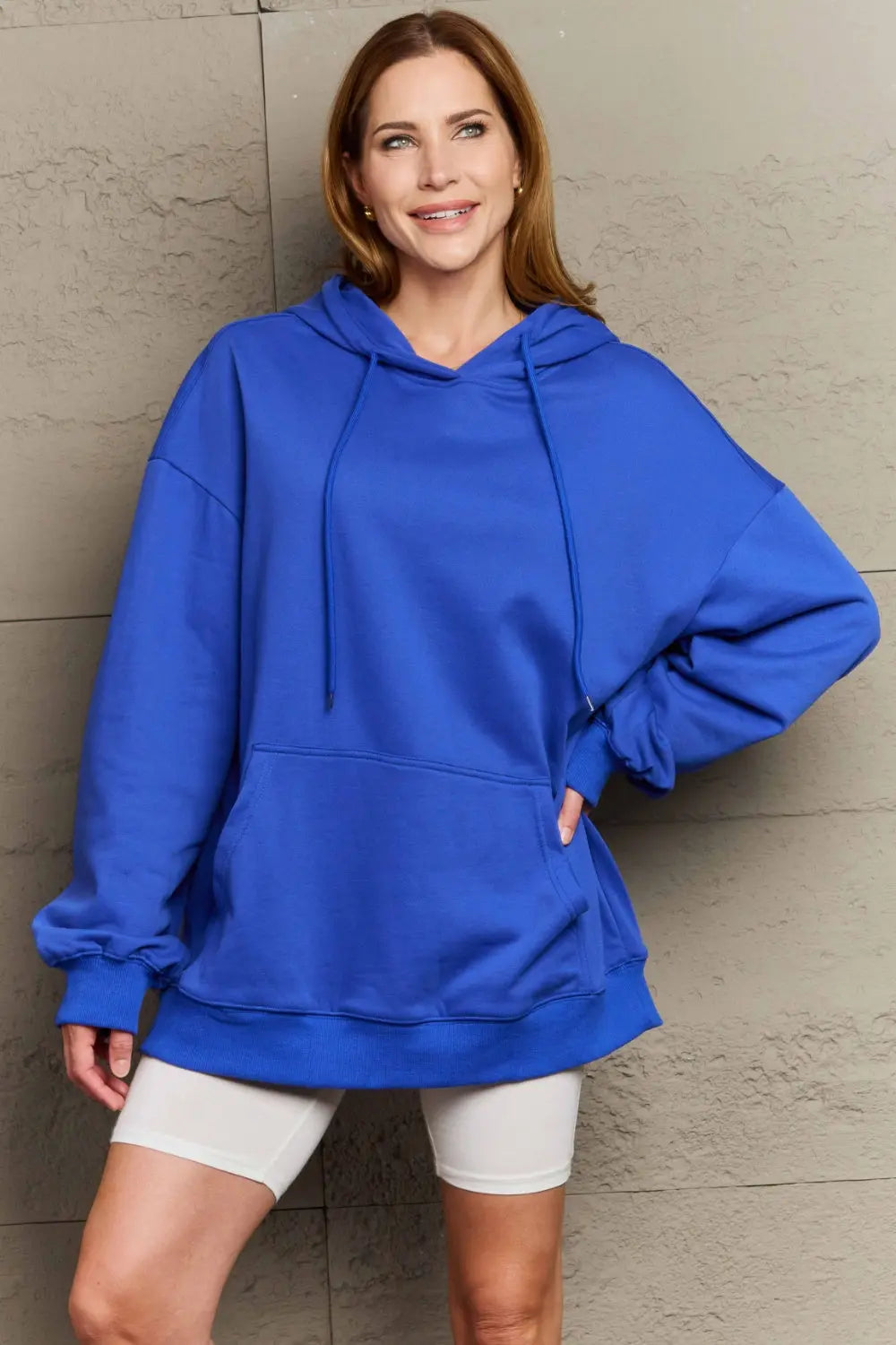 Full Size Drawstring Long Sleeve Hoodie  