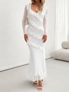 Devine Ruffled Surplice Long Sleeve Maxi Dress  