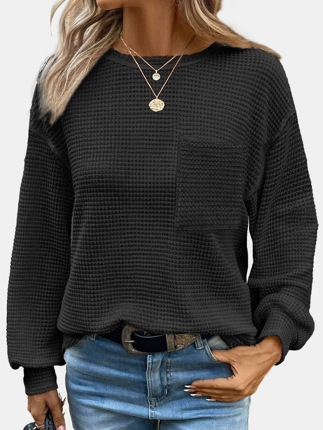 Mandy Round Neck Long Sleeve T-Shirt  