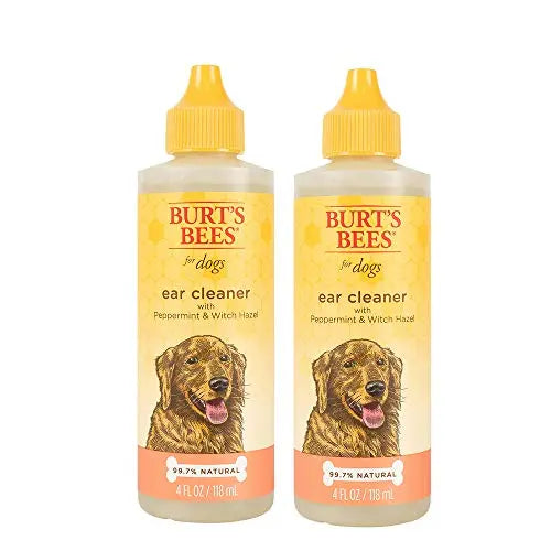 Burt's Bees for Pets Natural Ear Cleaner with Peppermint & Witch Hazel | Effective & Gentle Dog Ear Cleaning Solution for All Dogs | Cruelty Free, Made in USA, 4 Oz- 2 Pack BURT'S BEES FOR PETS  EBOYGIFTS