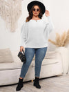 Full Size Boat Neck Batwing Sleeve Sweater  