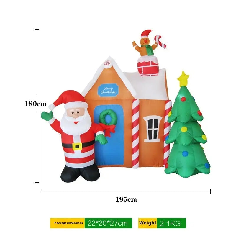 Inflatable Light Santa Claus Christmas Tree Decoration Inflatable Model Layout Props  