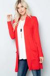 Celeste Full Size Open Front Cardigan with Pockets  