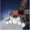 7LED Headlamp Rechargeable Waterproof Adjustable 4Modes Lightweight for Outdoor