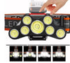 7LED Headlamp Rechargeable Waterproof Adjustable 4Modes Lightweight for Outdoor