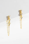 Zircon 925 Sterling Silver Chain Earrings  