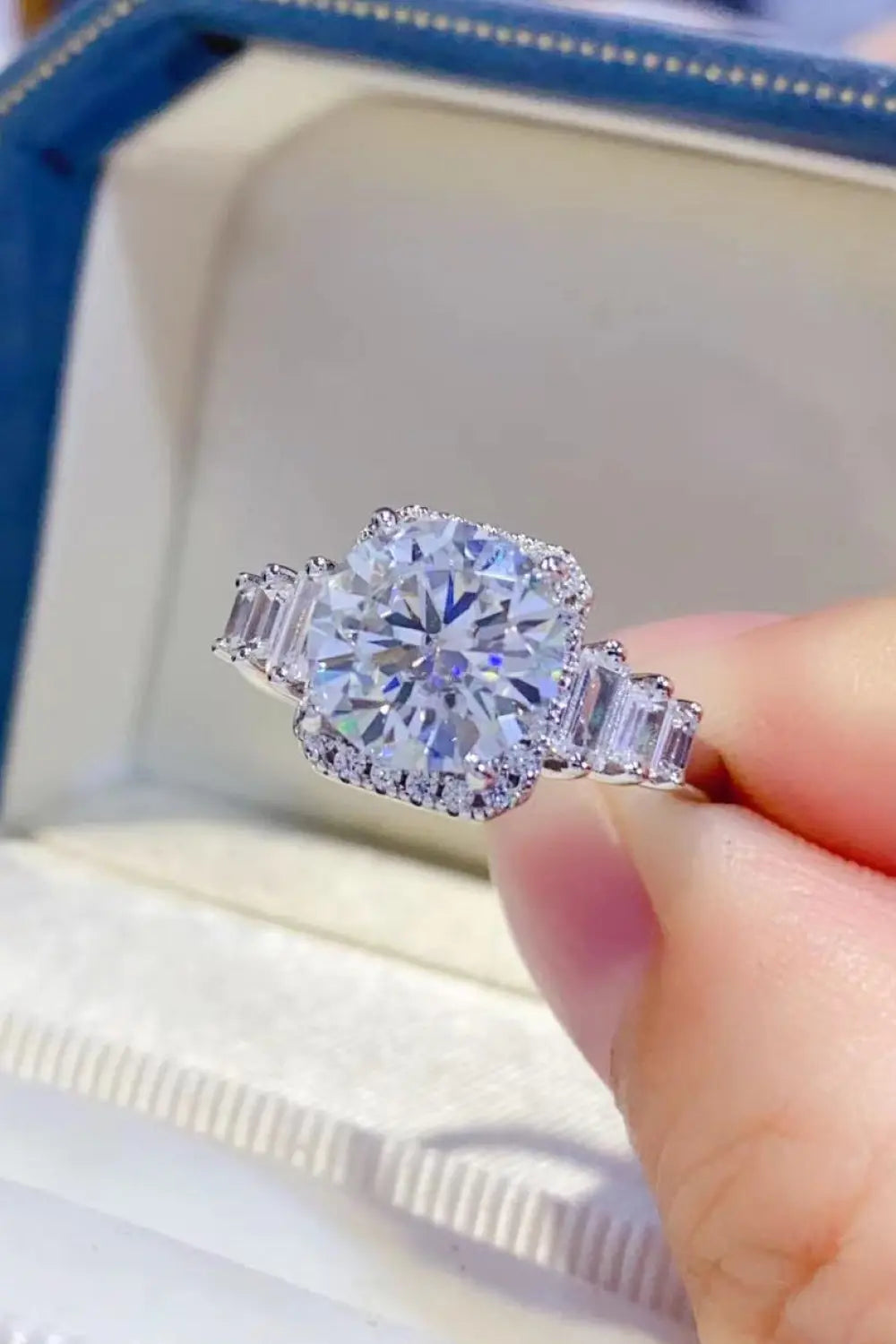 3 Carat Moissanite 925 Sterling Silver Ring  