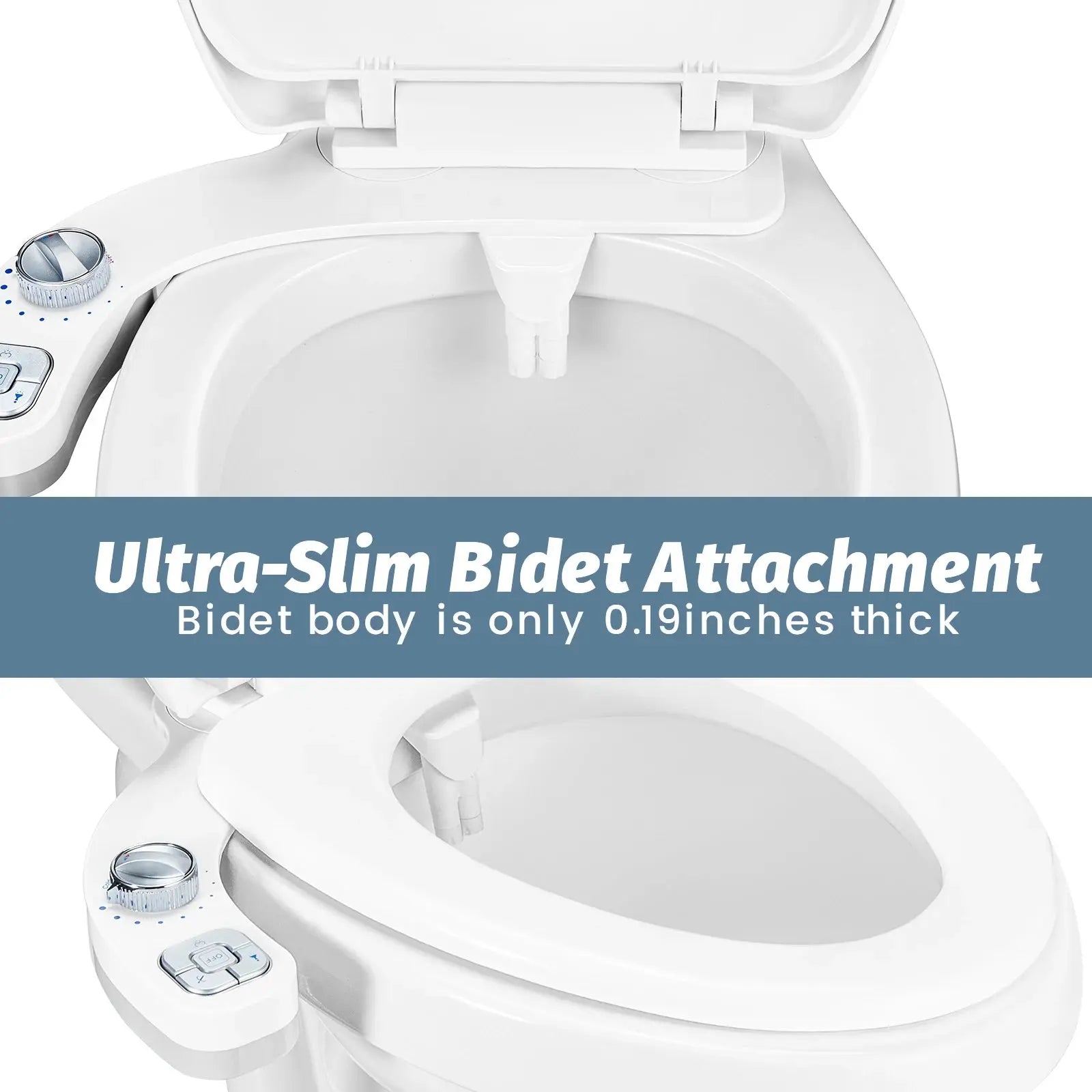 SAMODRA Bidet Attachment for Toilet - Warm Water, Hot & Cold, Non-Electric Pressure Sprayer Nozzle Control for Posterior & Femin  