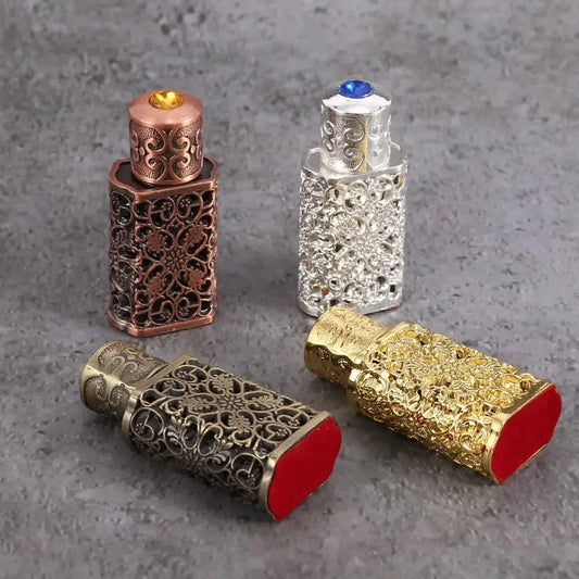 3ml Antiqued Perfume Refillable Bottle Arab Style Essential Oils Atomizer Perfume Spray Bottle Wedding Decoration Gift AAAAApril Store