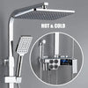 Hot and Cold Digital Shower Set Faucet Bathroom Shower System Black Gold Shower Faucet Square Shower HeadBath Shower System  