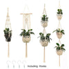 Gardening Macrame Plant shelves Hanging Basket Outdoor Hanger Rope Cotton Linen Flower pot NetCourtyard Wall Hanging Decor  