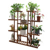 UNHO Multi-Tier Plant Stand, 46in Height Wood Flower Rack Holder 16 Potted Display Storage Shelves Indoor Outdoor for Patio Gard  