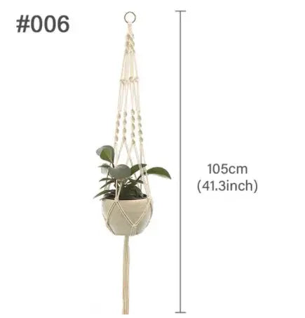 Gardening Macrame Plant shelves Hanging Basket Outdoor Hanger Rope Cotton Linen Flower pot Net  Courtyard Wall Hanging Decor  