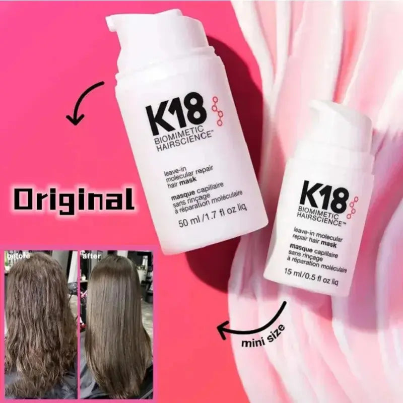 50ml K18 Original Leave-In Repair Hair Mask Treatment To Repair Dry or Damaged Hair 4 Minutes To Reverse Hair Damage Moisturize Makeup Beauty Online Store