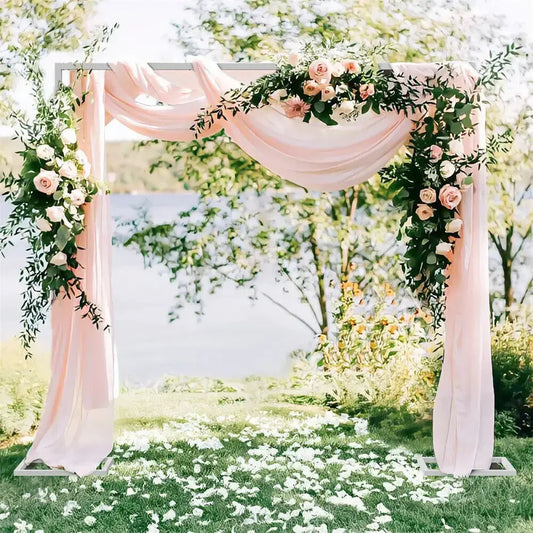 Heavy Duty Wedding Backdrop Arch Balloon Stand Square Frame Garden Arbour for Wedding Birthday Parties Banquet Decorations  