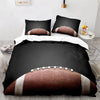 American Football Duvet Cover Set 3D Sports Rugby Player Polyester Comforter Cover for Men Teens Boy Kid Bedding Set King Queen  