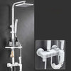 Hot and Cold Digital Shower Set Faucet Bathroom Shower System Black Gold Shower Faucet Square Shower HeadBath Shower System  