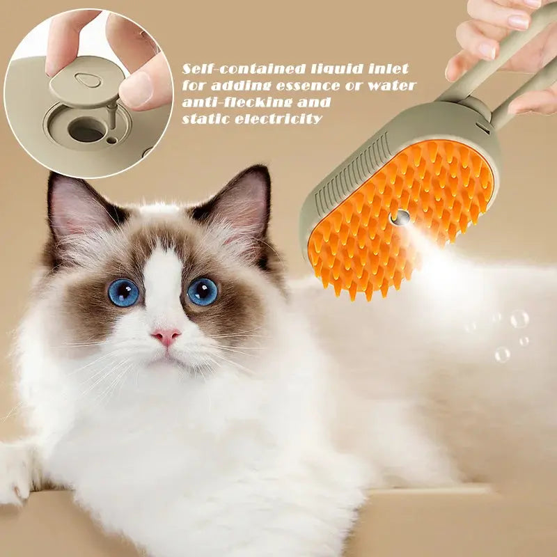 3 IN 1 PET STEAMY MASSAGE SPA BRUSH (50% OFF TODAY!) Pet Expert Store