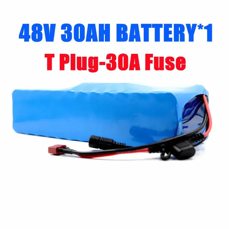 18650 13S3P 48V 30Ah 30000mAh Lithium ion Battery Pack 750w 1000w E-bike Electric bicycle Scooter with BMS And 54.6v Charger Aleaivy Official Store