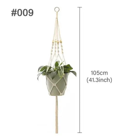 Gardening Macrame Plant shelves Hanging Basket Outdoor Hanger Rope Cotton Linen Flower pot Net  Courtyard Wall Hanging Decor  