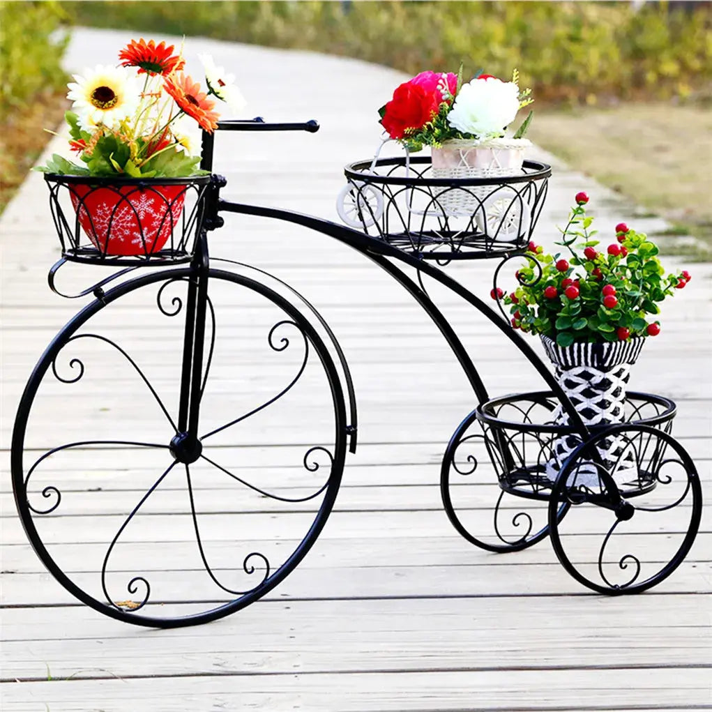 Unique 3-Tier Bicycle Plant Stand  