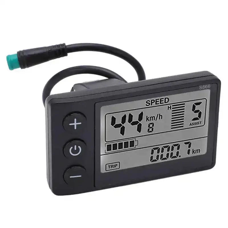 24V 36V 48V Waterproof SM LCD Display S866 Controller Panel Dashboard Electric Bike Display for Electric E-bike Scooter Tools  