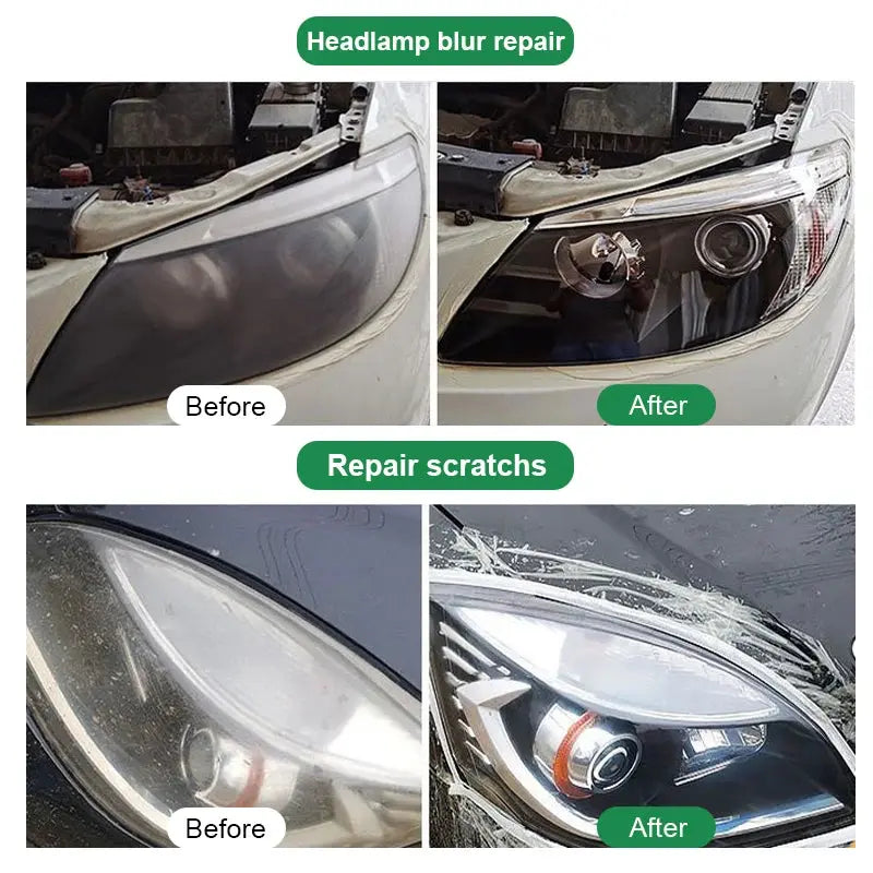 Car Headlight Restoration Polishing Kits Headlamp Scratch Remover Repair Cleaning Paste Remove Oxidation Headlight Polish Liquid  