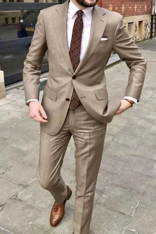 2023 Men's Suit   Handsome Casual 2 Piece Suit For Men Wedding Tuxedos Notched Lapel Groomsmen  Business  Prom Blazer Classic Tailored Men Suit Store Store  EBOYGIFTS