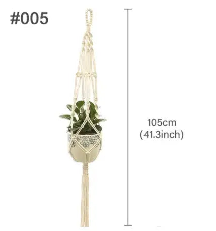 Gardening Macrame Plant shelves Hanging Basket Outdoor Hanger Rope Cotton Linen Flower pot Net  Courtyard Wall Hanging Decor  