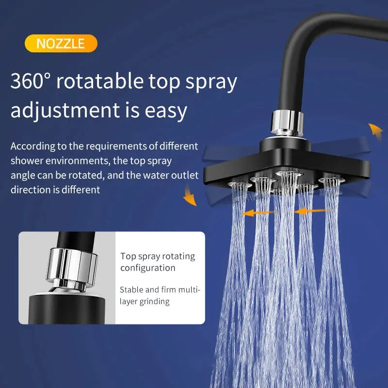 High Pressure Mini Rainshower Magic Water Flow Rainfall Shower Head Water- saving Shower Bathroom Accessories Showerhead  