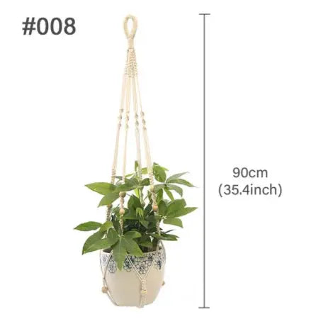 Gardening Macrame Plant shelves Hanging Basket Outdoor Hanger Rope Cotton Linen Flower pot Net  Courtyard Wall Hanging Decor  