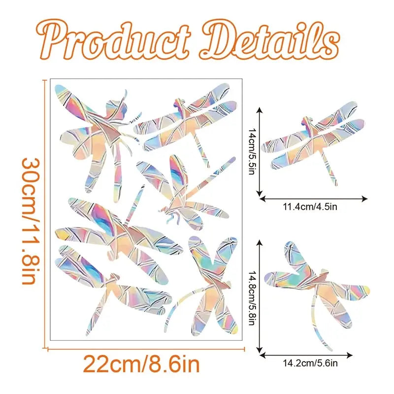 Butterfly Sun Catcher Window Sticker Mushroom Leaf Stained Rainbow Prism Glass Wall Sticker Kids Room Home Decoration Suncatcher - eboygifts