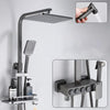 Hot and Cold Digital Shower Set Faucet Bathroom Shower System Black Gold Shower Faucet Square Shower HeadBath Shower System  