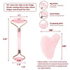 Facial Beauty Massage Roller Body Rose Gua Sha Love Heart-Shaped Double-Headed Natural Jade Relaxing Slimming Face Portable CXXW4D Store