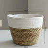 Straw Weaving Flower Plant Pot Basket Grass Planter Basket Indoor Outdoor Flower Pot Cover Plant Containers for Plantable Plants  