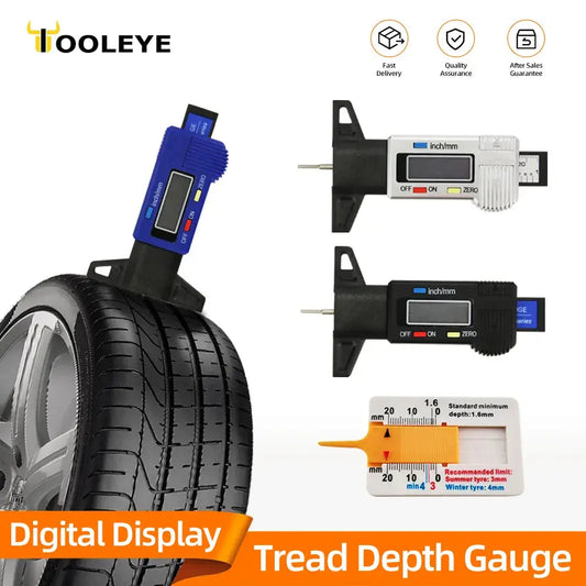 Digital Tread Depth Gauge For Car Tyre Tire Meter Thickness Gauges Automobile Tire Wear Detection Measuring Tools Depth Caliper Tooleye Official Store  EBOYGIFTS