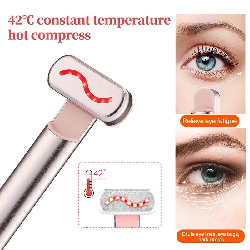 EMS Microcurrent Face Lifting Device Red Light Facial Wand Eye Neck Massager Skin Tightening  Anti Wrinkle Skin Care Beauty Tool - eboygifts