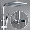 Hot and Cold Digital Shower Set Faucet Bathroom Shower System Black Gold Shower Faucet Square Shower HeadBath Shower System  