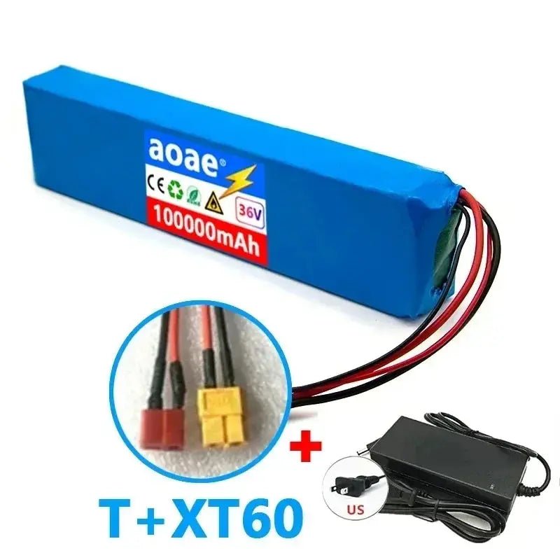 36V 100000mAh 18650 Rechargeable Lithium Battery Pack 10S3P Power Modified Bicycle Scooter Electric Vehicle with BMS+charger  