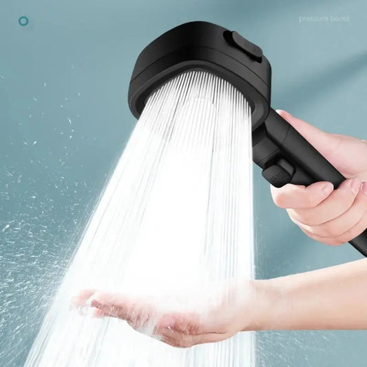 High Pressure Shower Head Water Saving 3 Modes Shower Heads Adjustable One-Key Stop Water Massage Sprayer Bathroom Accessories  