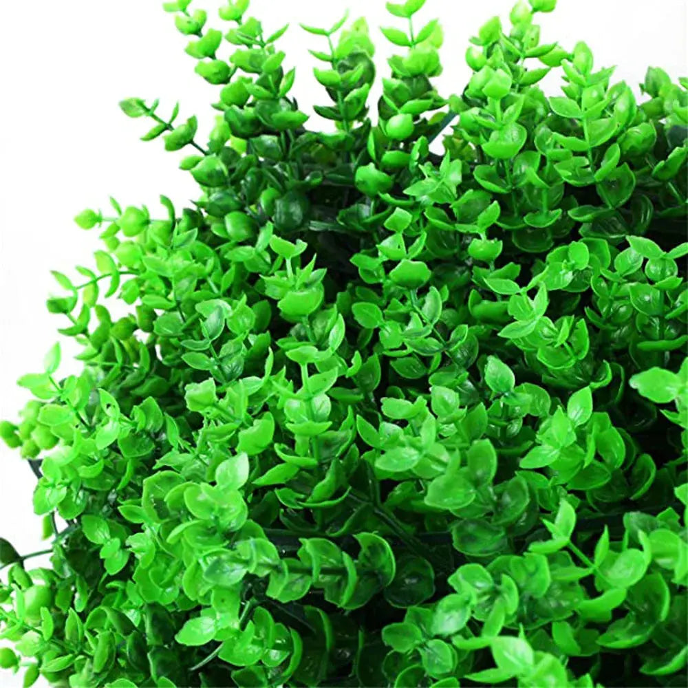 12pcs Green Artificial Plant Panel Wall Boxwood Fence Hedge Mat Grass Decor  For Wall Decoration, Fake Fence, Hedge, 40x60cm  