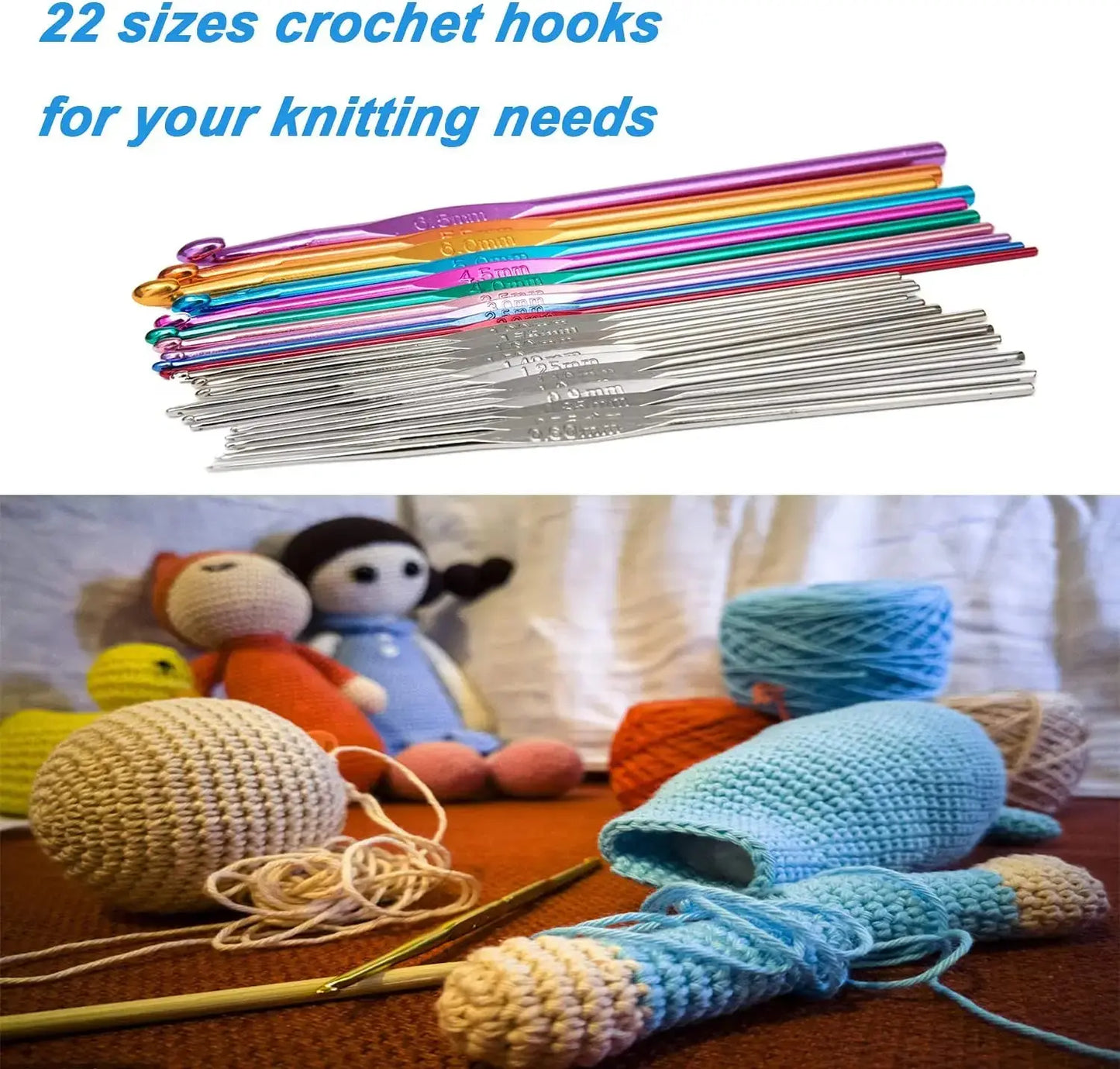 100pcs/Set Knitting Needle Spree Romantic Crochet Hook Multi Size Multi Tool Creative Crafts Essential DIY Weaving Tools NOTIONSLAND Handcraft Store  EBOYGIFTS