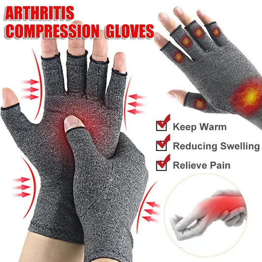 Relieve Hand Discomfort with 1pair Fingerless Compression Gloves RooRuns Store