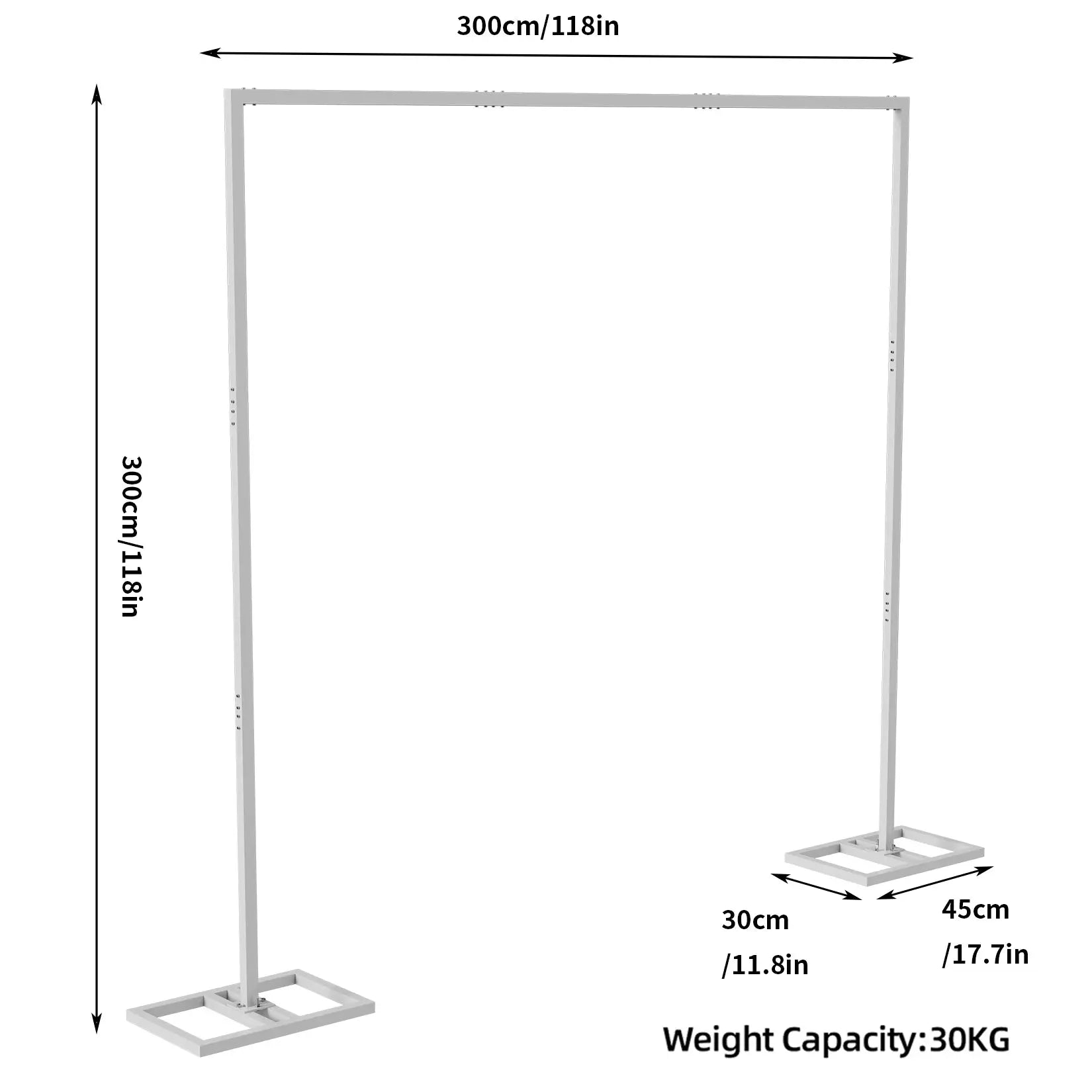 Heavy Duty Wedding Backdrop Arch Balloon Stand Square Frame Garden Arbour for Wedding Birthday Parties Banquet Decorations  